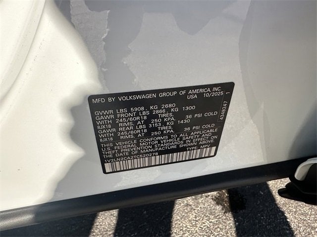 2026 Volkswagen Atlas 2.0T SE