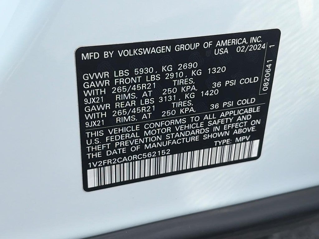 2024 Volkswagen Atlas 2.0T SEL Premium R-Line 4MOTION