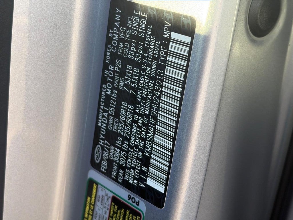 2017 Hyundai Santa Fe SE 3.3L Auto